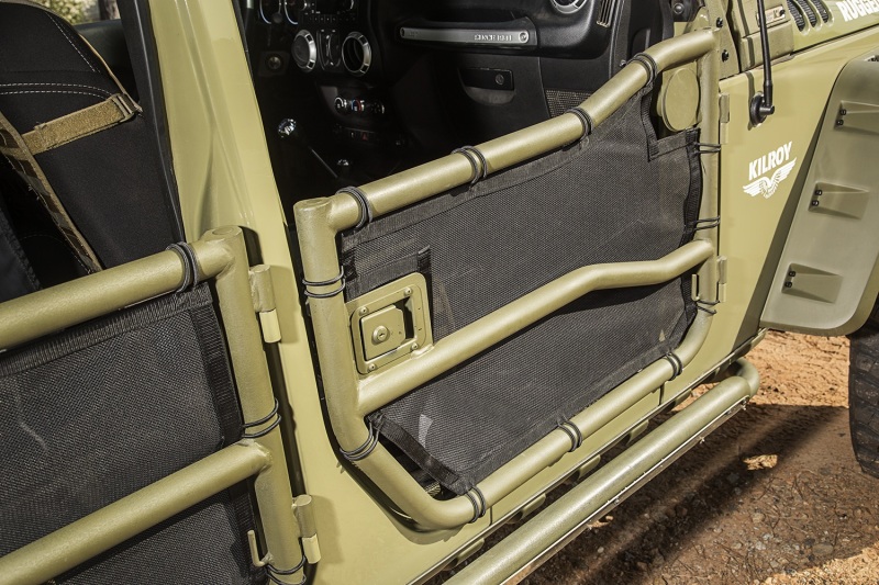 Jeep Wrangler JKU Tube Door Covers - Front - Rugged Ridge - Eclipse - Black - `07-`18